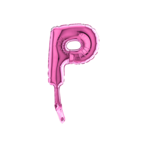 Palloncino Mylar Micro 18 cm Fuxia Lettera P*