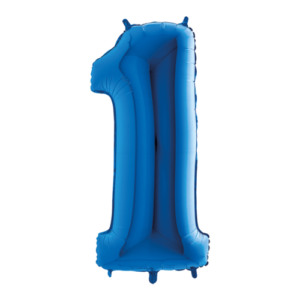 Palloncino Mylar 102 cm Blu Numero 1*