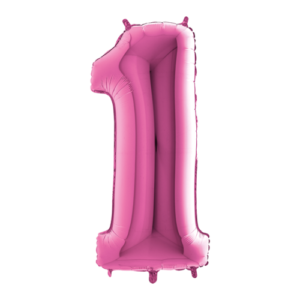 Palloncino Mylar 102 cm Fuxia Numero 1*