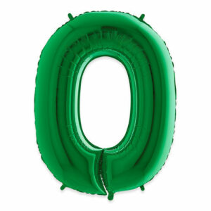 Palloncino Mylar Maxi 102 cm Verde Numero 0*