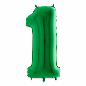 Palloncino Mylar Maxi 102 cm Verde Numero 1*