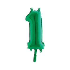 Palloncino Mylar 36 cm Verde Numero 1