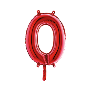 PALLONCINO MYLAR 36 cm ROSSO NUMERO 0*