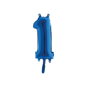 Palloncino Mylar 18 cm Blu Numero 1*