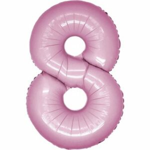 Palloncino Mylar 102 cm Rosa Numero 8 *