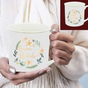 Tazza in ceramica Buon Natale gold *