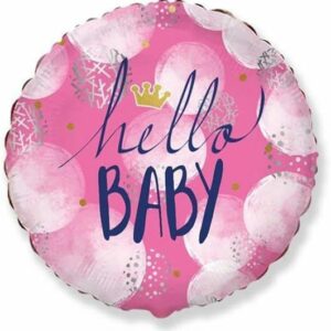 Palloncino Mylar 18” 45 cm Hello Baby rosa *