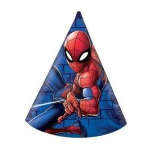 Cappellini in cartoncino Spiderman 6 pz*