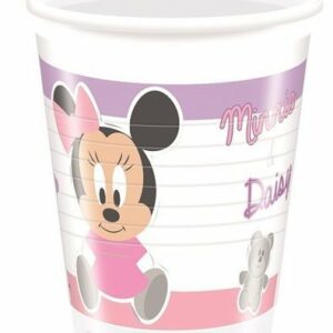 Bicchiere in plastica 200 ml Infant Minnie 8 pz *