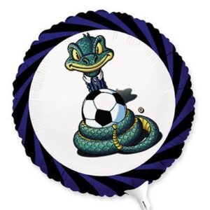 PALLONCINO MYLAR 25 cm SIBILO NERAZZURRO*