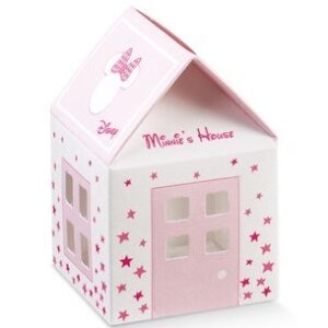 Scatolino in Cartoncino Casetta 5,5×5,5 cm altezza 5 cm Minnie Stars 10 pz *