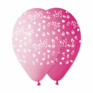 PALLONCINI in LATTICE 12” BABY GIRL ROSA 100 pz*