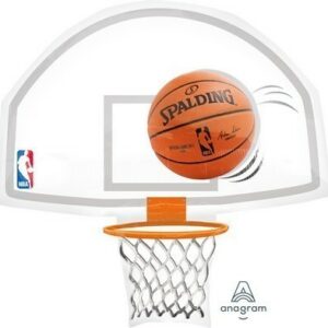 Palloncino Mylar Super Shape Pallone Basket e Canestro NBA 66×66 cm