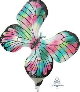 Palloncino Mini Shape Farfalla Iridescente 36 cm