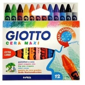 Giotto Cera Maxi astuccio da 12 pastelloni a cera*