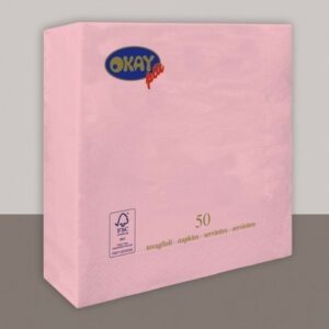 TOVAGLIOLI 33×33 ROSA TENUE 50 pz