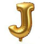 Palloncino Mylar 36 cm Oro Lettera J *