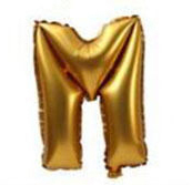 Palloncino Mylar 36 cm Oro Lettera M *