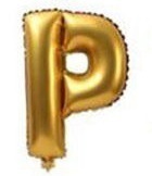 Palloncino Mylar 36 cm Oro Lettera P *