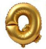 Palloncino Mylar 36 cm Oro Lettera Q *