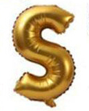 Palloncino Mylar 36 cm Oro Lettera S *