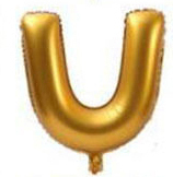 Palloncino Mylar 36 cm Oro Lettera U *