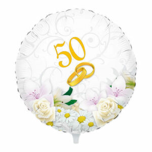 PALLONCINO MYLAR 45 cm 50 ° ANNIVERSARIO *