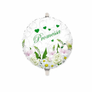 PALLONCINO MYLAR TONDO 45 cm PROMESSA BOUQUET  *