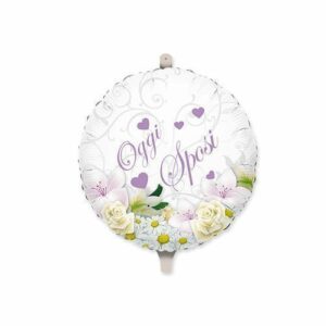 PALLONCINO MYLAR OGGI SPOSI BOUQUET 45 cm*