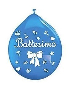 PALLONCINI BATTESIMO CELESTE 20 pz *