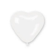 PALLONCINI CUORE BIANCO 12 PZ*