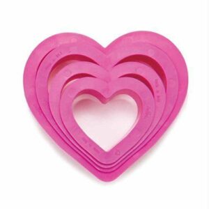 SET 4 TAGLIAPASTA CUORE 4-5-6-8 h 2,2 cm *