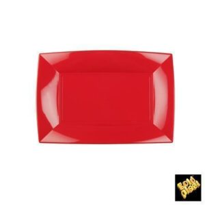 PIATTO RETTANGOLARE NICE 28×19 ROSSO CHINA 8 pz*