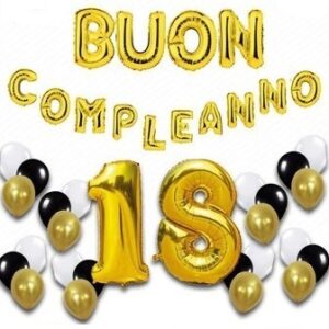 Set 39 Palloncini Buon Compleanno 18 anni*