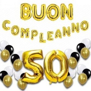 Set 39 Palloncini Buon Compleanno 50 anni*