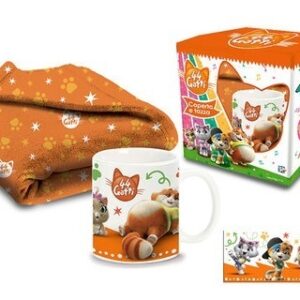 Tazza in Ceramica per Colazione + Coperta 44 Gatti *