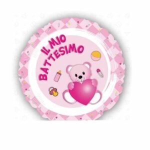 PALLONCINO MYLAR BATTESIMO BAMBINA 45 cm *