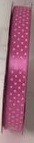 Nastro Doppio Raso Pois Fucsia mt 50×16 mm