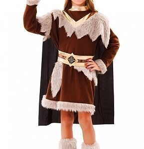 Costume Carnevale Ragazza Vichinga 5-6 anni *