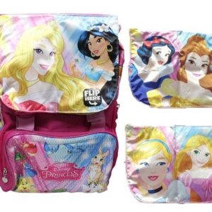 Zaino Estendibile con Pattine Sfogliabili Principesse Disney Deluxe *