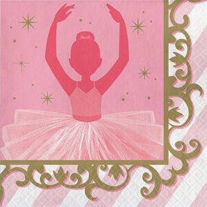 Tovaglioli 33×33 cm – Fantasia Ballerina Rosa 16 pz