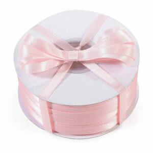 NASTRO DOPPIO RASO ROSA 6 mm 50 mt*