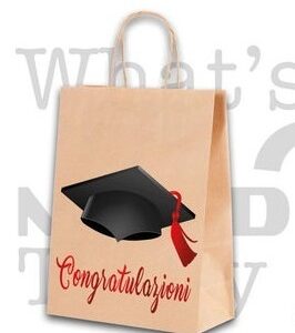 Busta Sacchetto con scritta Laurea 33,5x25x9 cm *