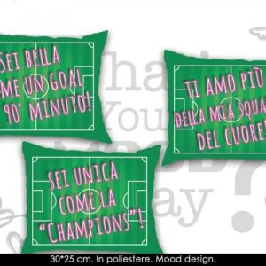 Mini Cuscino Campo da calcio fantasie assortite 30×28 cm *