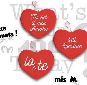 Appendino Cuore Peluche Rosso con Frase 27×20 – modelli assortiti *