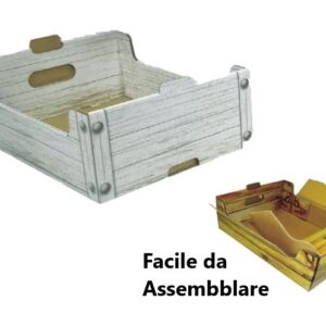 Cassetta in cartone effetto Legno Chiaro 30x20x9 cm *