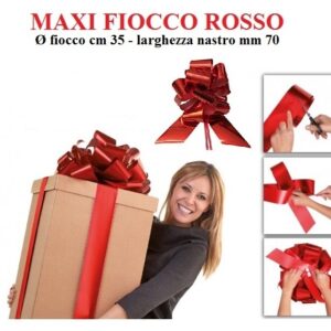 Nastro Maxi Splendid Fiocco 70 mm X ø 35 cm Rosso *