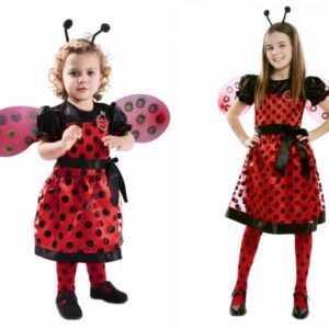 Costume Carnevale Bambina Coccinella 3-4 anni *