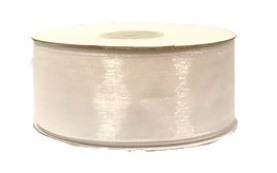 Rotolo Nastro Organza Bianco 40 mm 50 mt *