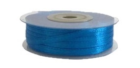 Rotolo Nastro Doppio Raso Blu 3 mm 50 mt *